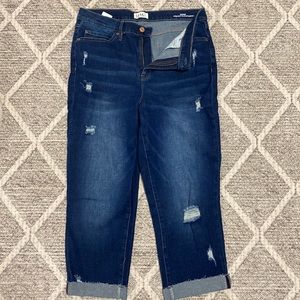 Nicole Miller soho high rise slim straight cropped Jean never worn or washed.